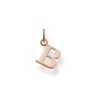 thomas sabo pendant sterling silver special addition letter v 18k rose ...