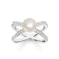 thomas sabo glam and soul sterling silver white zirconia and freshwate ...