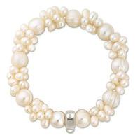 Thomas Sabo Bracelet Silver Freshwater Pearl Cluster 16cm D