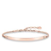 thomas sabo bracelet love bridge heart rose gold 195cm