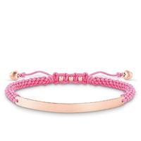 Thomas Sabo Bracelet Love Bridge Heart Rose Gold Pink 19cm D