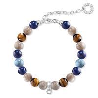 thomas sabo bracelet charm lapis lazuli jasper tigers eye dumortierite ...