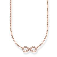 Thomas Sabo Glam And Soul Silver Gold Zirconia Infinity Necklace