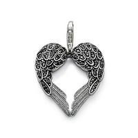 thomas sabo pendant silver black zirconia winged heart d