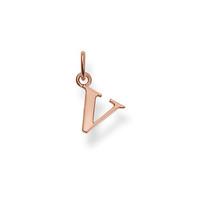 thomas sabo pendant sterling silver special addition letter v 18k rose ...