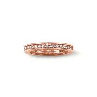 Thomas Sabo Sterling Silver 18ct Rose Gold White Zirconia Ring