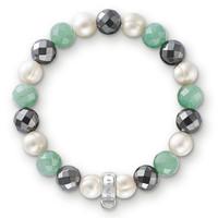 Thomas Sabo Bracelet Charm Aventurine Hematite Pearl 15.5cm