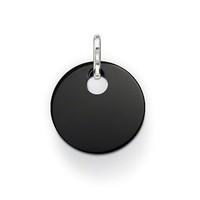 thomas sabo pendant silver onyx disc