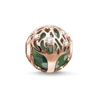 thomas sabo karma bead tree of life green rose gold