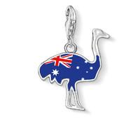 Thomas Sabo Charm Club Silver Enamelled Emu Australia Charm