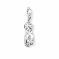 Thomas Sabo Charm Club Sterling Silver White Ziconia Together Charm