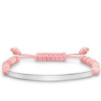 Thomas Sabo Love Bridge Sterling Silver Bamboo Coral Pink Bracelet