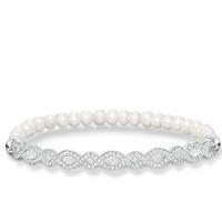 thomas sabo bracelet love bridge white peart zirconia pave silver 175c ...