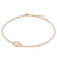 Thomas Sabo Sterling Silver Gold Zirconia Hand of Fatima Bracelet D