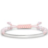 thomas sabo love bridge sterling silver rose quartz bracelet