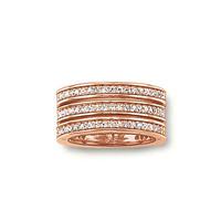 Thomas Sabo Ring Triple Row 18ct Rose Gold D