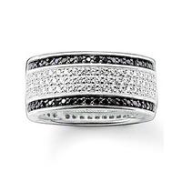 thomas sabo ring glam soul black white zirconia pave silver