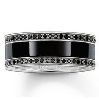 thomas sabo ring glam and soul black ceramic and zirconia ring