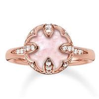 thomas sabo ring glam soul purity of lotos rose quartz rose gold d