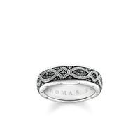 thomas sabo ring rebel at heart black zirconia pave silver