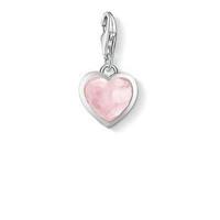 Thomas Sabo Charm Club Sterling Silver Rose Quartz Pink Heart Charm