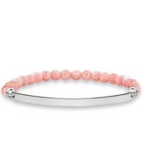 thomas sabo bracelet love bridge pink bamboo coral silver 175cm