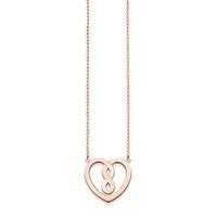 Thomas Sabo Sterling Silver Rose Gold Infinity Heart Necklace