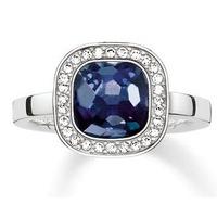 thomas sabo ring glam soul secret of cosmo blue synthetic corundum sil ...