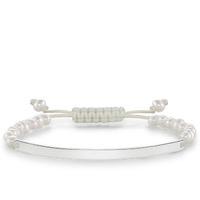 thomas sabo love bridge sterling silver white pearl bracelet