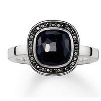 Thomas Sabo Glam And Soul Sterling Silver Onyx Zirconia Cosmo Ring