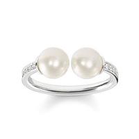 Thomas Sabo Glam And Soul Sterling Silver White Zirconia Pearl Ring