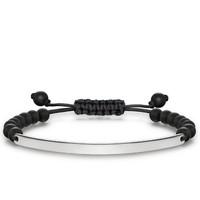 Thomas Sabo Love Bridge Sterling Silver Obsidian Bracelet D