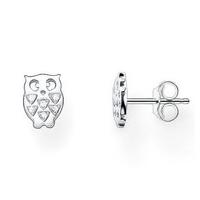 Thomas Sabo Earrings Glam & Soul Owl White Zirconia Pave Silver D