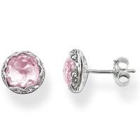 Thomas Sabo Glam And Soul Sterling Silver Pink Corundum White Zirconia Earrings