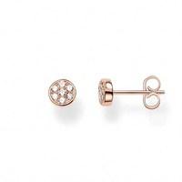 thomas sabo rose gold sparkling circles stud earrings