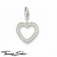 Thomas Sabo Glitter Cut Out Heart Charm