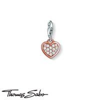 Thomas Sabo Rose Gold Cubic Zirconia Heart Charm
