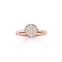 thomas sabo rose gold simple sparkling circle ring