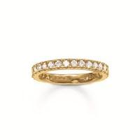 thomas sabo gold crystal band ring