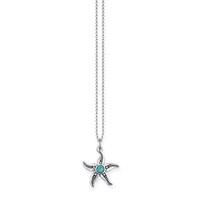 thomas sabo turquoise diamond starfish necklace