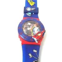 Thunderbirds round faced blue plastic watch