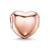 thomas sabo rose gold plated plain heart bead k0102 415 12
