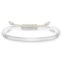 Thomas Sabo Silver Adjustable Cord White Agate Bracelet LBA0002-819-14