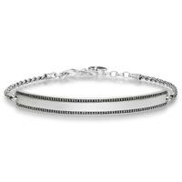 thomas sabo silver black cubic zirconia edged bracelet lba0009 643 11