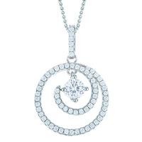 the real effect silver cubic zirconia swirl pendant re26064