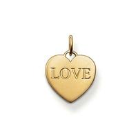 Thomas Sabo Silver Gold Plated Love Heart Pendant PE436-413-12