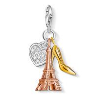 Thomas Sabo 3Colour Eiffel Shoe Heart Charm 0936-425-14