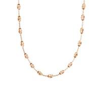 the real effect ladies rose gold plated 20 inch faceted bead necklace  ...