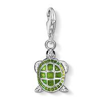Thomas Sabo Silver Green Enamel Turtle Charm 0837-007-6