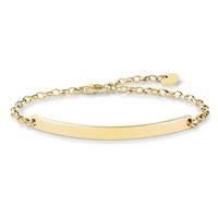 thomas sabo ladies gold plated love bridge bracelet lba0098 413 12 l19 ...